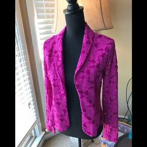 Fuchsia lace blazer - absolutely gorgeous